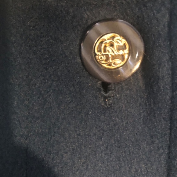 D’ALLAIRD’S Vintage Granny Cottagecore Blue Wool Coat - Picture 3 of 7